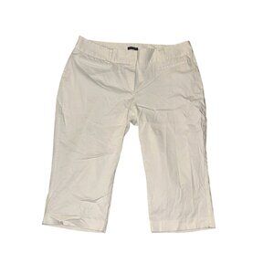 Fashion Bug Womens White Capri Pants Size 20W Cotton Blend